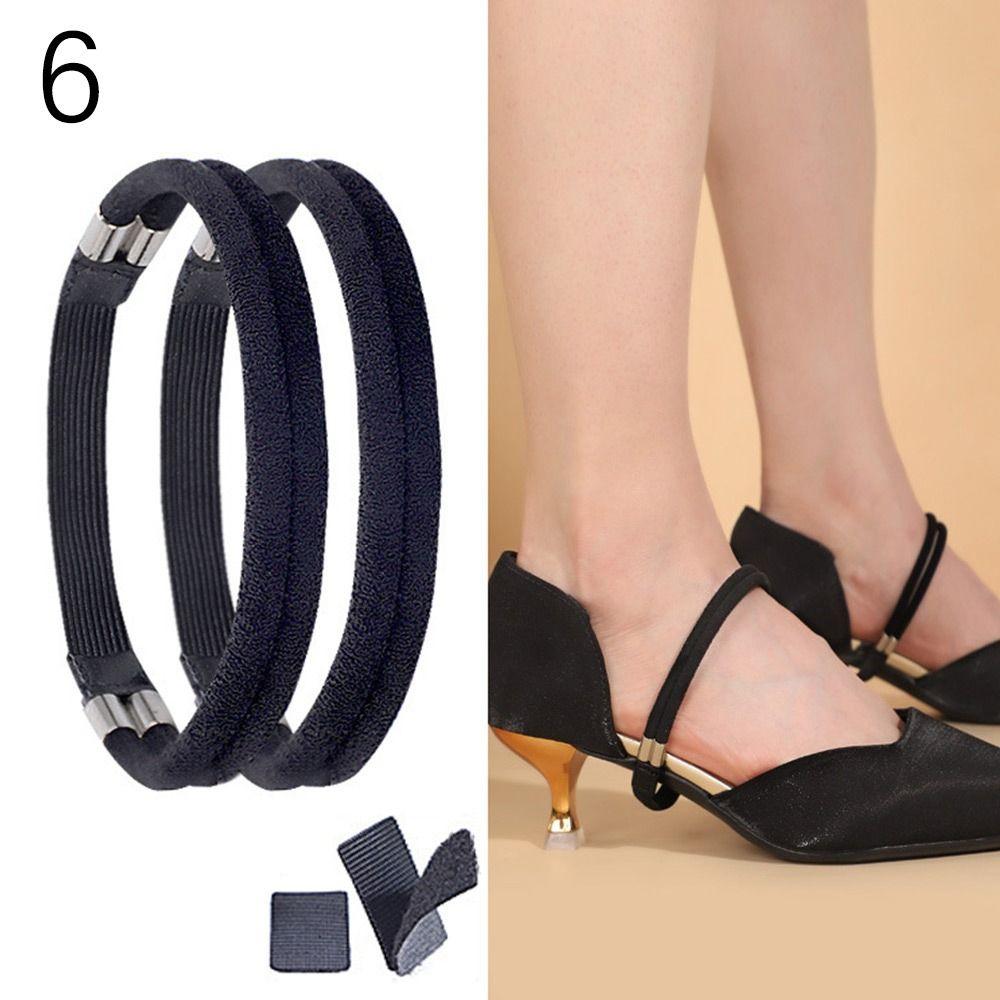 New Women Shoeslaces for High Heels Shoes Decorations Buckle Lazy Shoelaces Elastic Band Anti Falling Heel Non-Slip Belt Strap