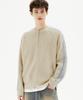 TRILLION Washable Hairy Brush Track Zip-Up Knit (Ivory)