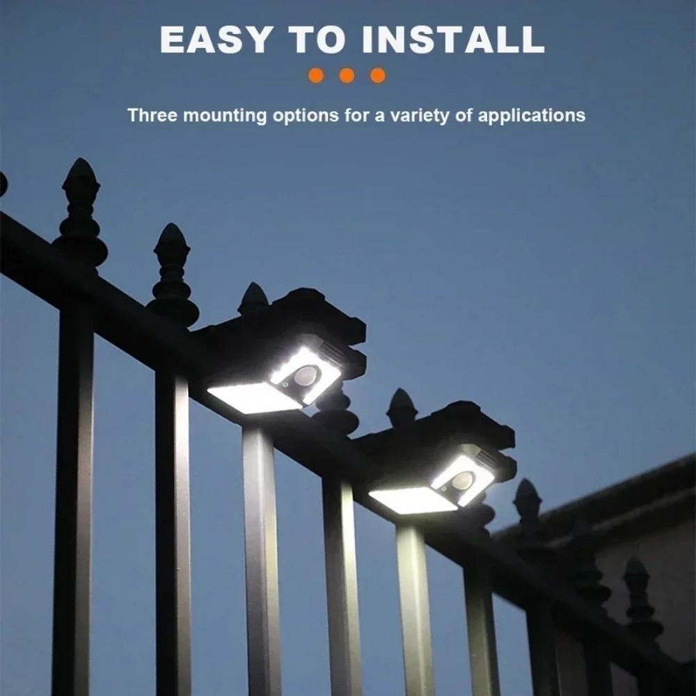 Outdoor Solar Clip Light Waterproof Motion Sensor LED Solar Garden Lights Night Lighting High Power Camping Lamp