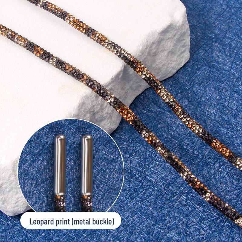 

Трендові білі шнурки з кристалами для взуття, капелюхів та одягу 140 cm