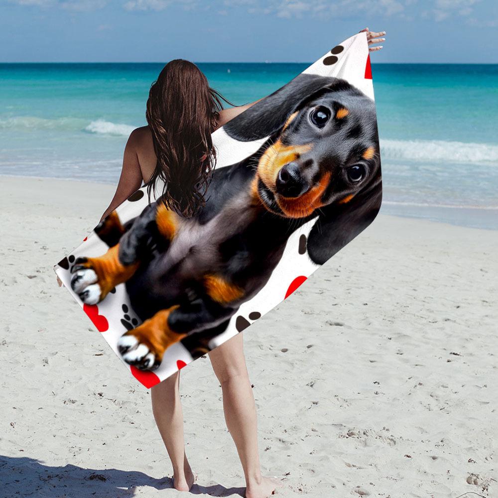 

Dachshund Print Microfiber Beach Towel,Soft Perfect for Beach, Pool, Yoga, Travel, Camping & Outdoor Activities, Holiday Gift W40*H60(CM)