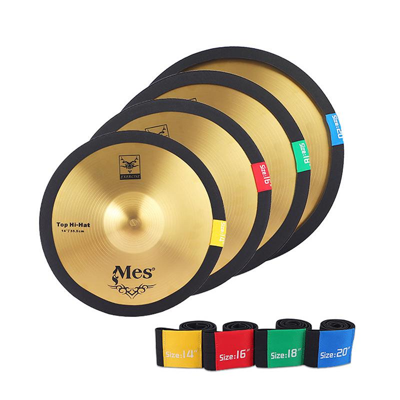 1Pc 14 16 18 20 Inch Elastic Belt Dampener Drumming Practice Pad Cymbal Mute Practice Silencer Belt Drum Kit Parts Accessories