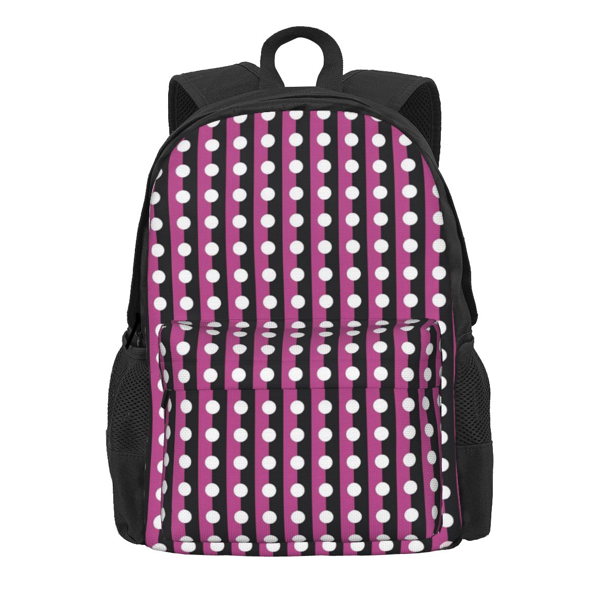 Gestreept Polka Dot Rugzak Student Rode En Zwarte Ademende Rugzakken Polyester Nieuwigheid Schooltassen Reizen Kleurrijke Rugzak 36x32x10cm