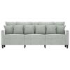 Vidaxl 3-Seater Sofa, Light Grey, 180 Cm, Upholstered In Velvet