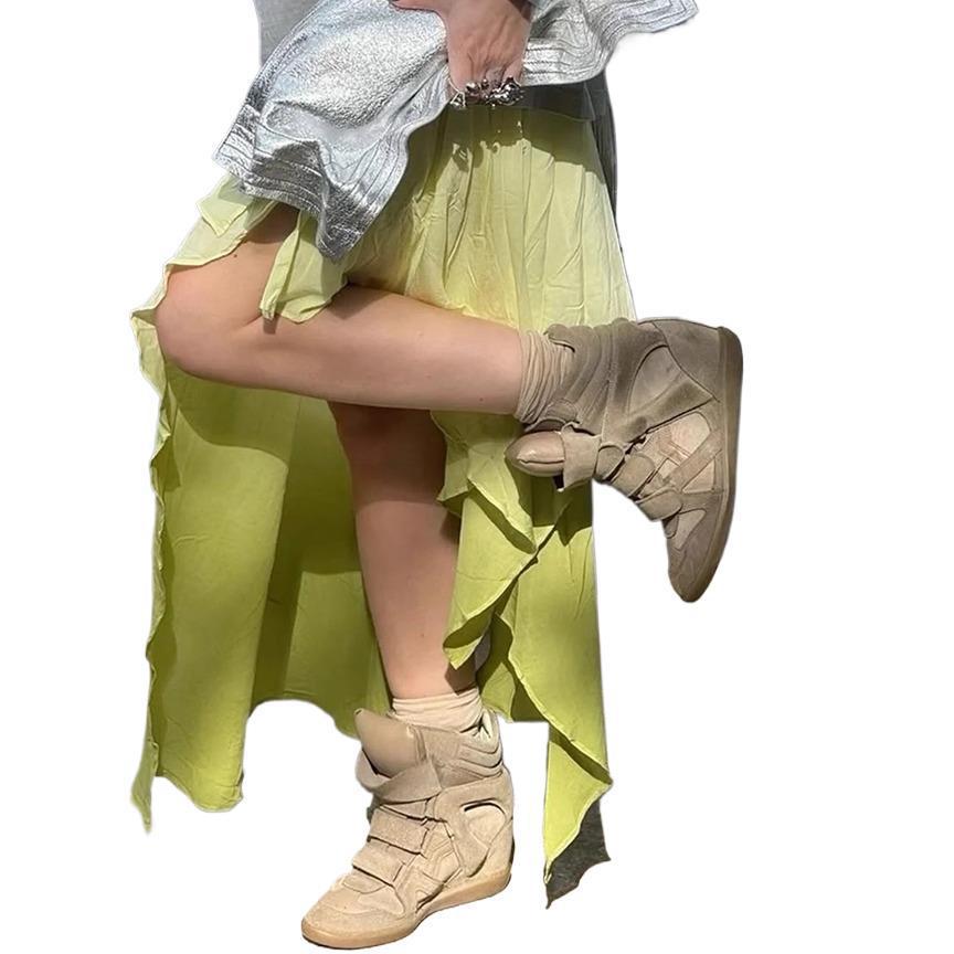 Nowe Ukryte Zwiększone Wysokie Damskie Buty Kolorystyczne Dopasowanie Płaska Podeszwa Casualowe Sneakersy na Rzepy dla Kobiet