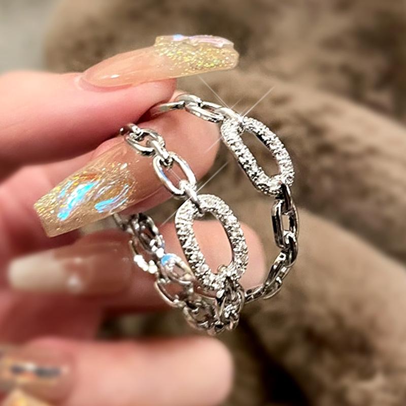 

Серьги в форме цепочки Хуэйтань, женские модные аксессуары для вечеринок с блестящими кубическими цирконами, ювелирные изделия для женщин