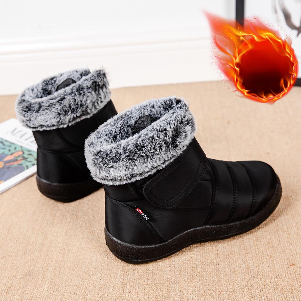 Women Winter Warm Plush Snow Boots 2023 Thicken Soft Soles Female Ankle Boots Waterproof Non-slip Cotton Shoes Short Boots