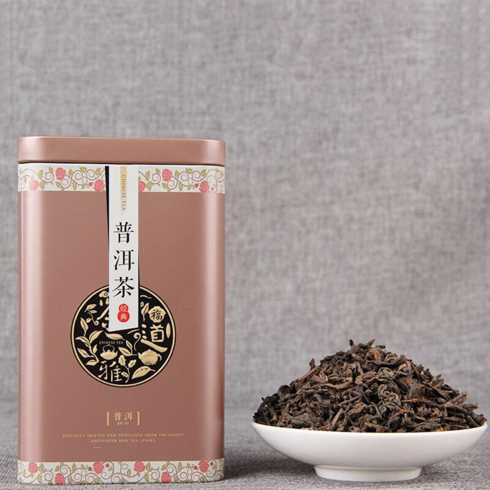 100g Yunnan Ripe Pu erh Tea Loose Canned Chinese Green Food Red Puerh Cooked Beauty