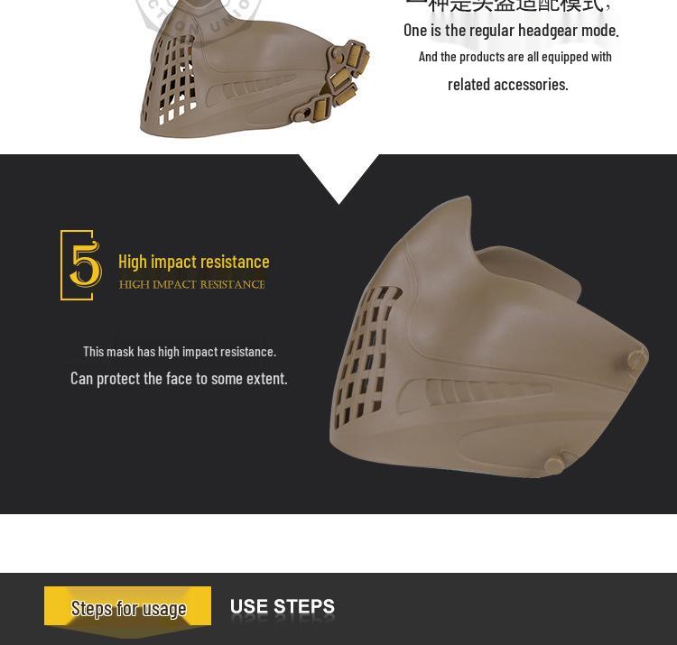 Dual-Mode Tactical Protective Mask for Outdoor Wargames