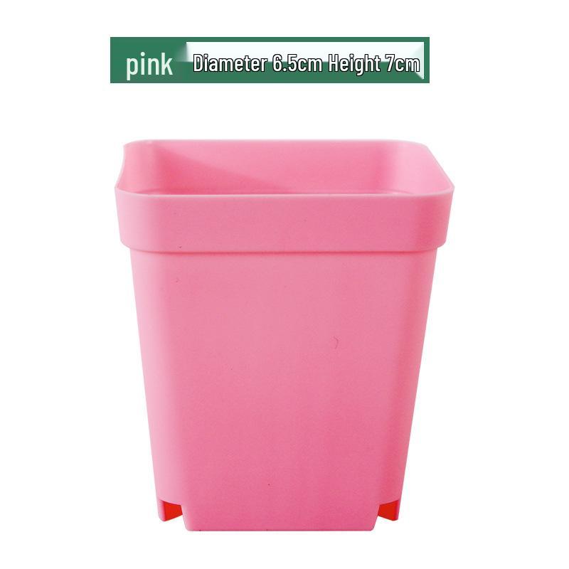 7cm Thickened Small Square Candy Color Flower Pot for Succulents