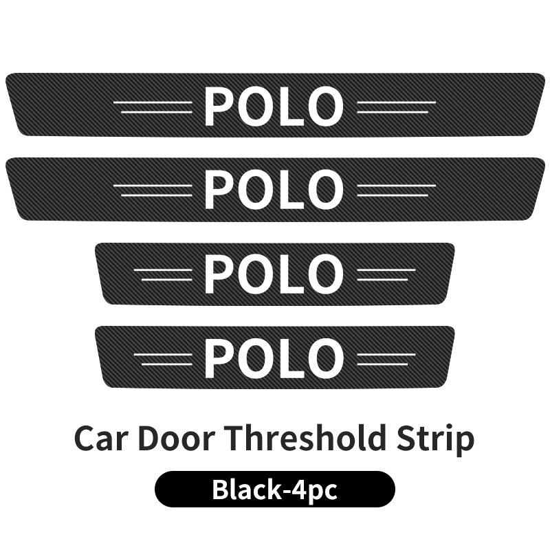 WET1 Leather Car Door Plate Threshold Protector Strip Sticker For VW Polo CC Bora Golf Jetta Lavida Lamando Magotan Passat GTI