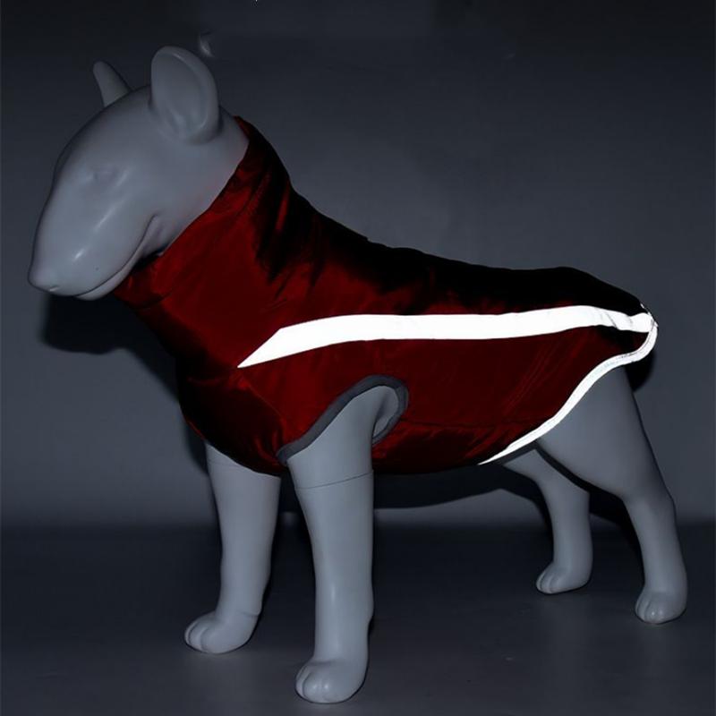Reflektierende Wasserdichte Hundemäntel XL-6XL Übergröße Herbst Winter Warm Welpenkleidung Haustier Gepolsterte Jacke