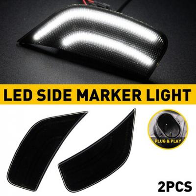 2x White Marker Side LED Lights For -up GMC Yukon Tahoe XL Suburban Escalade