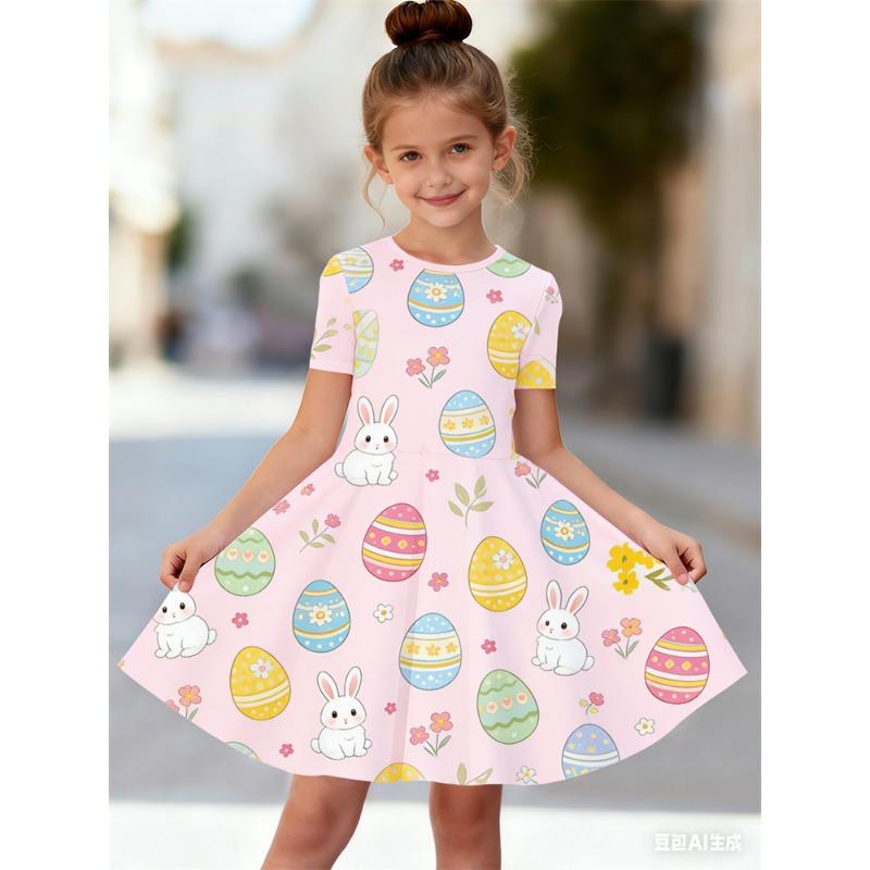 Children's Fashion Summer Casual Dresses Girls Party Dress Summer Kids Princess Beach Outfit Casual Nightgown