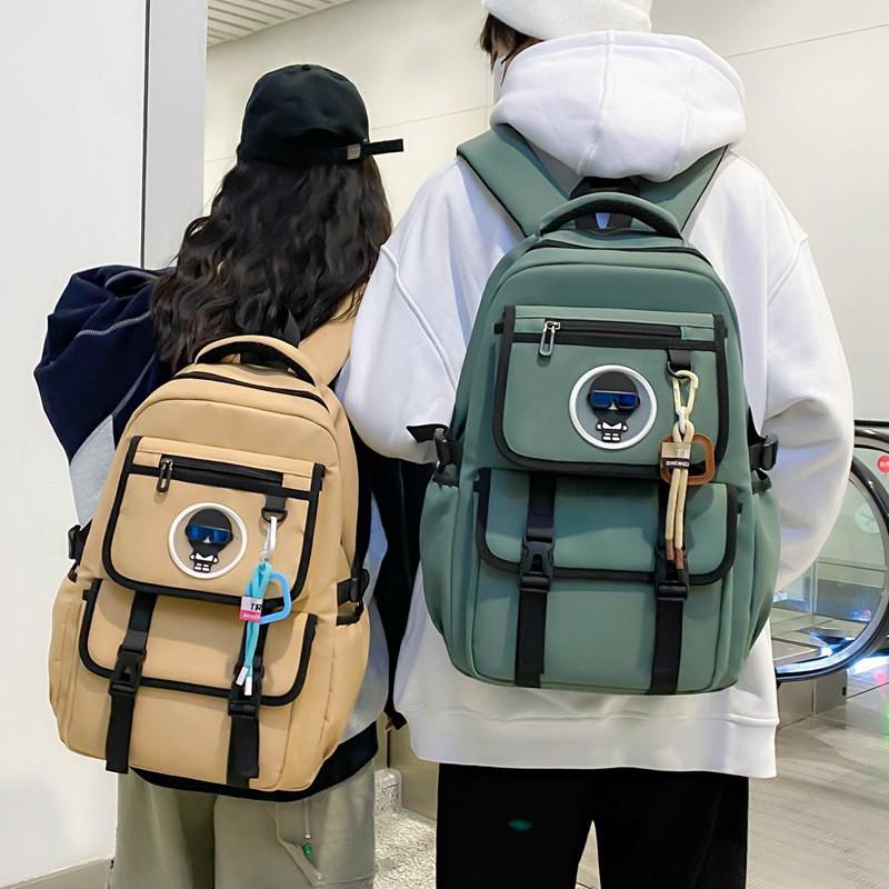 Large-capacity Schoolbag Male Junior High School Students Backpack Female 2024 New Casual Light Burden Reduction Computer Bag