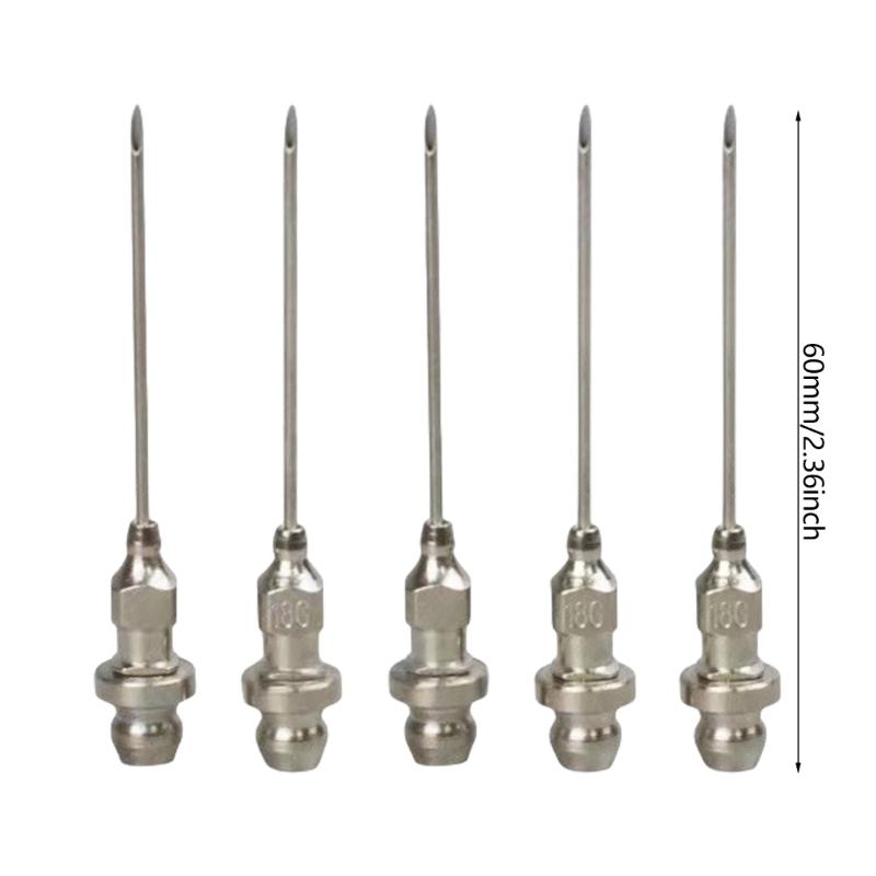 5 st Oljesprutmunstycken i Stål Rostbeständiga Design Hällare för Exakt Oljetillförsel i Köks- & Industriell Användning