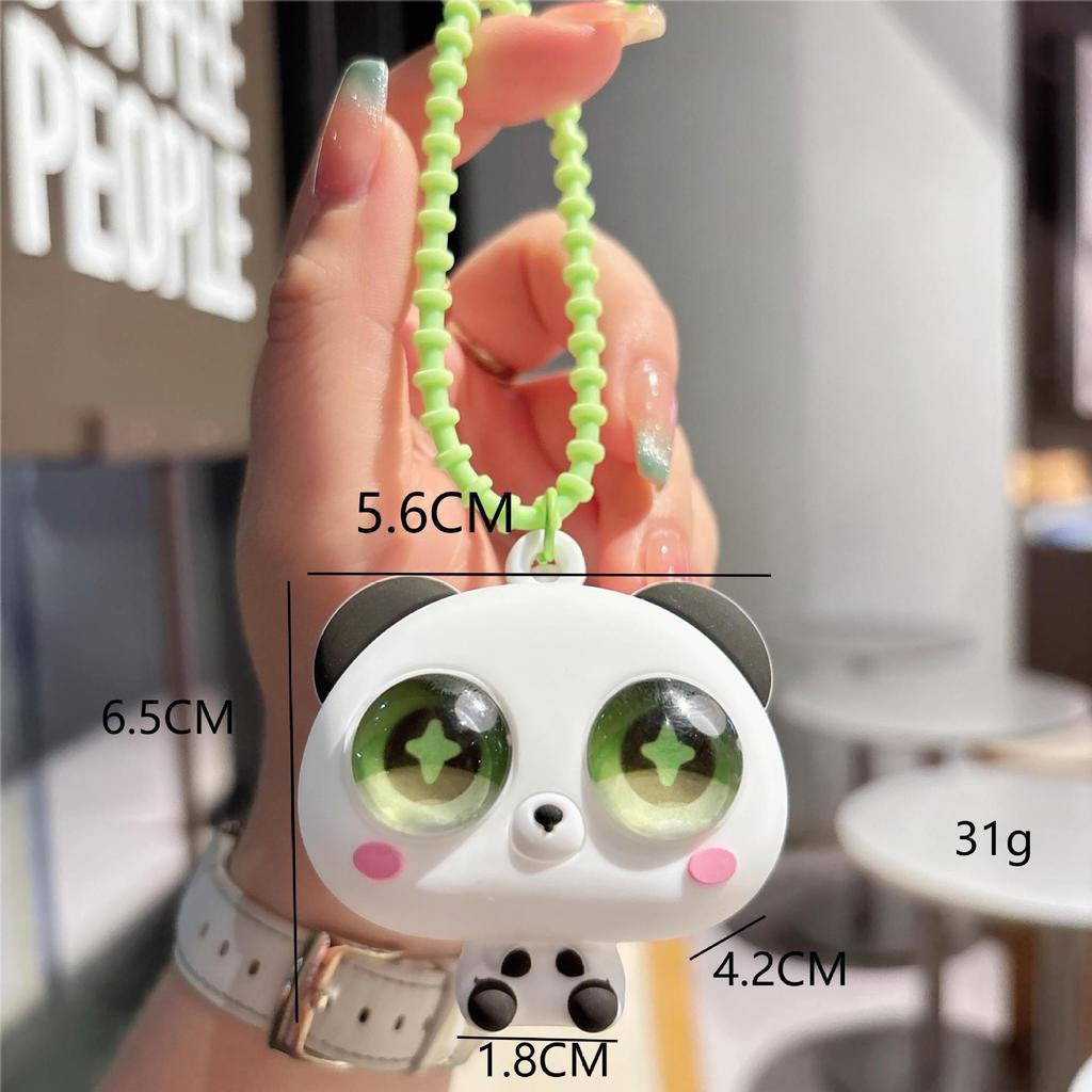 Porte-clés Jouet à presser Cartoon Créatif Grands Yeux - Porte-cartes Anti-stress Amusant & Pendentif Sac Fille Balala
