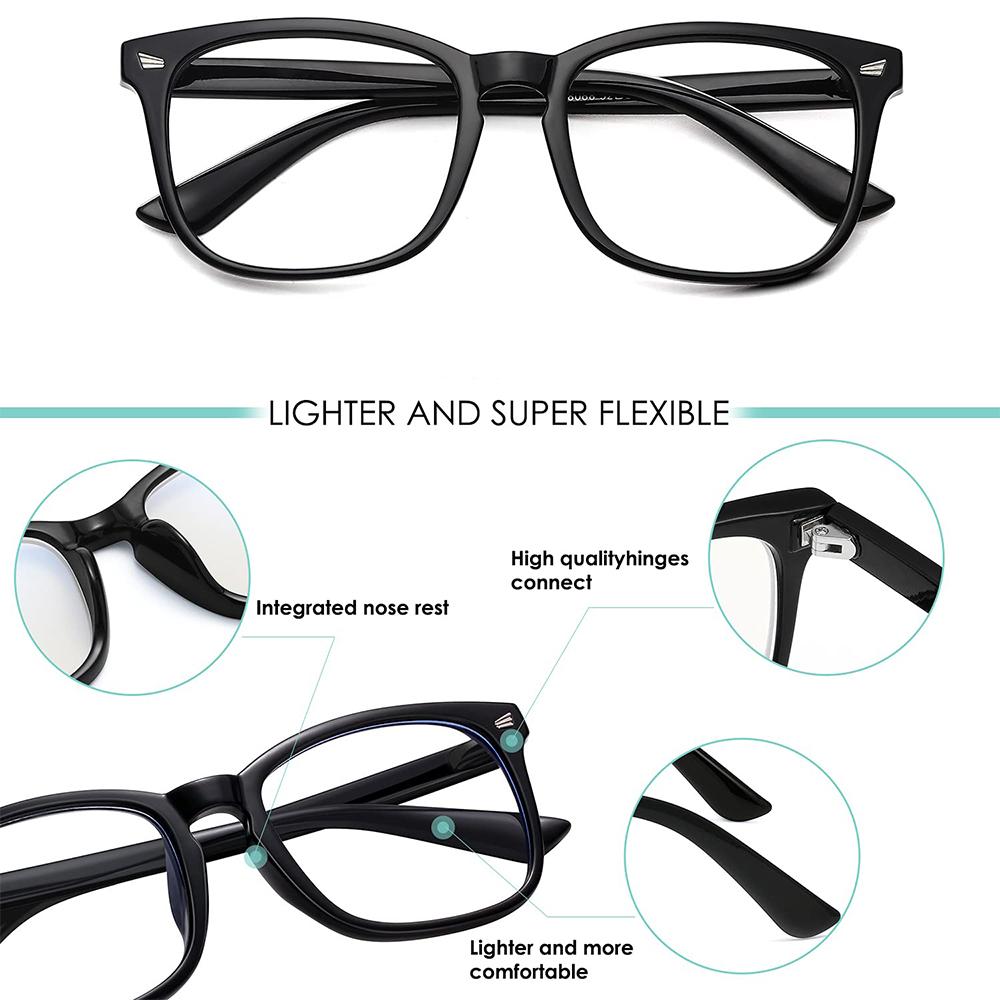 Fashion Blue Light Blocking Reading Glasses Classic Presbyopia Eyewear For Women Men