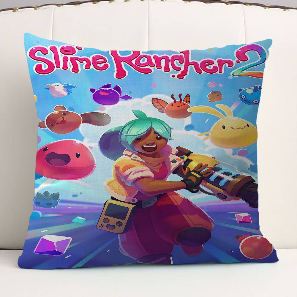 Spiel S-Slime Rancher Anime Kissenbezug Polyester Sofakissen Dekorative Wurfkissen Heimdekoration Kissenbezug