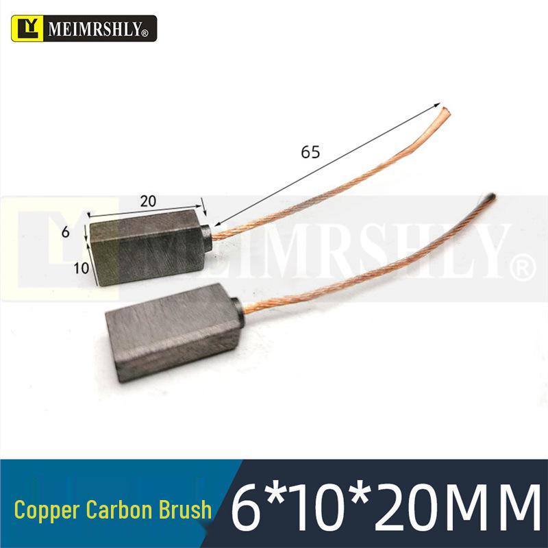 Compatible Carbon Brushes for Valeo, Remy, Jenory, Hanla Alternators - 4.5x6.5x17 mm, High Wear Resistance
