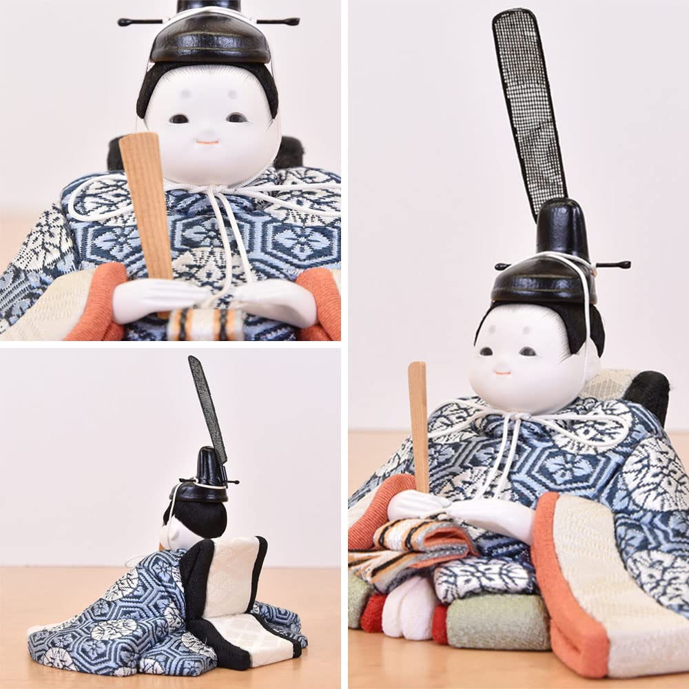 Hina-Puppen, kompakt, rundes Gesicht, Kimekomi, süß, stilvoll, Koichiko, süße Hina-Puppen, Aufbewahrungsdekoration, Mini-Größe, Hina Jinya