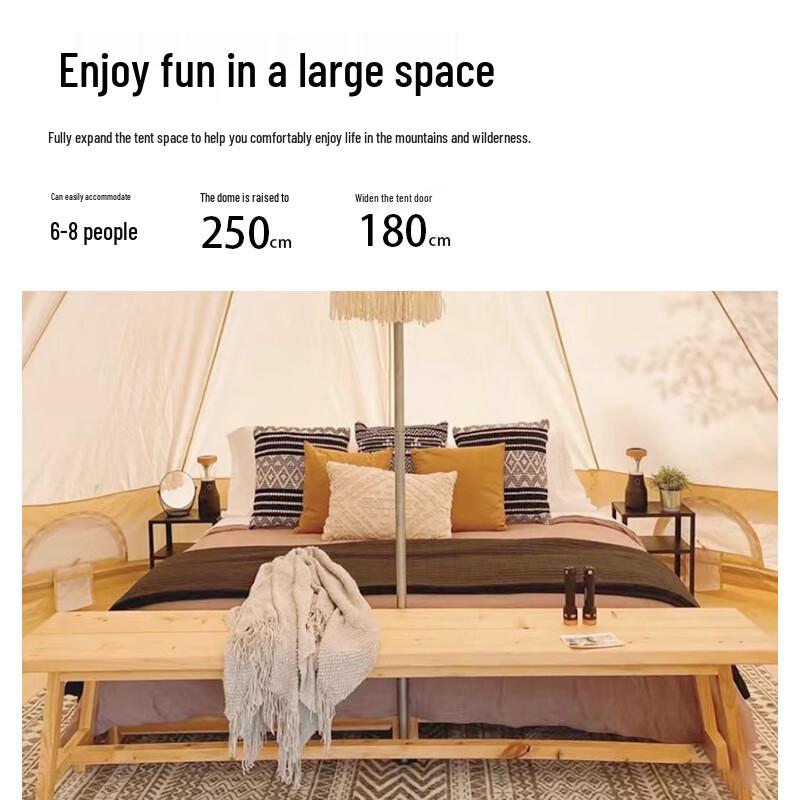OEING Outdoor Mongolian Yurt Canopy Camping Tent