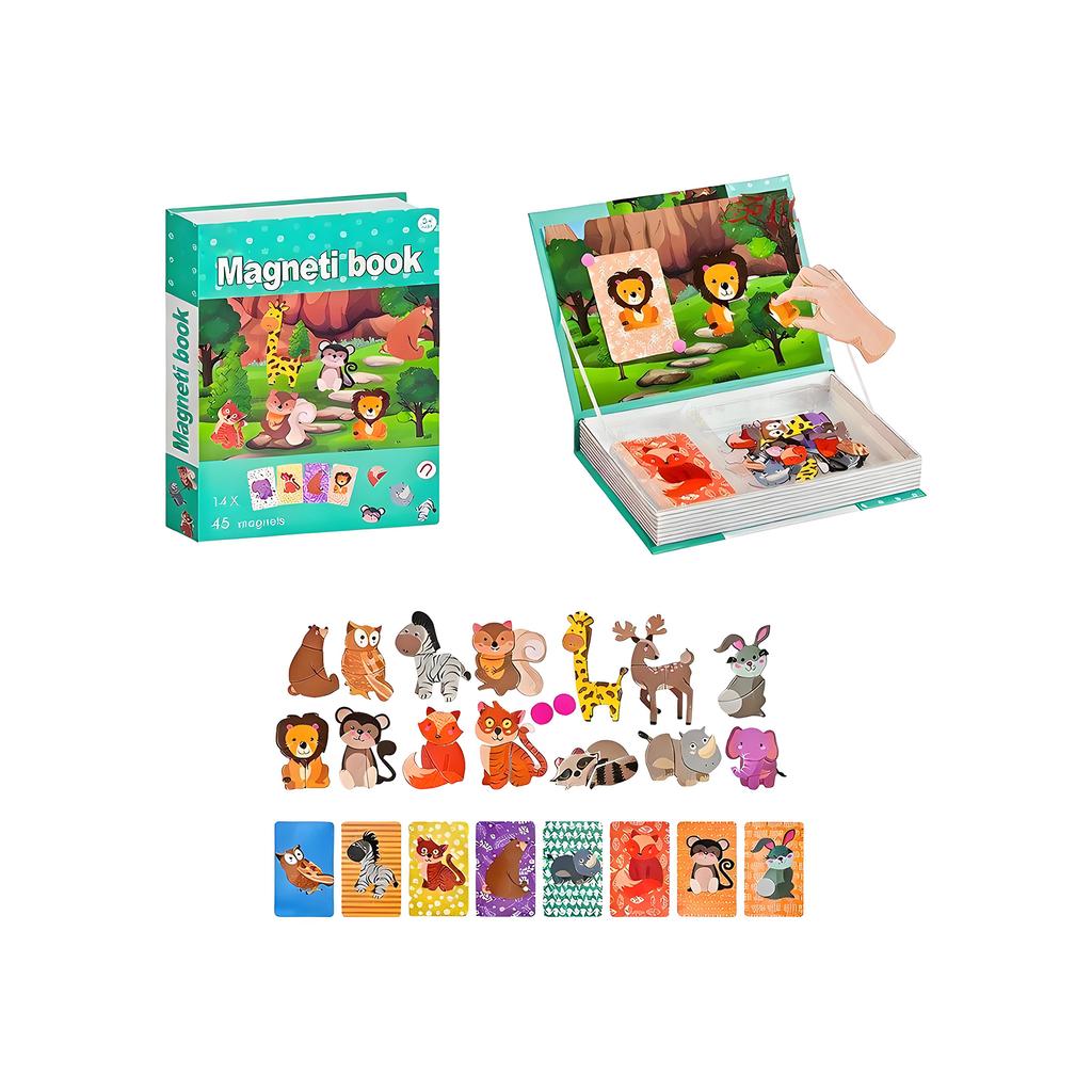 8 Styles DIY Educational Magnetic Puzzle Book For Babies And Toddlers, Magnetic Stickers, Early Education Toy, Gift