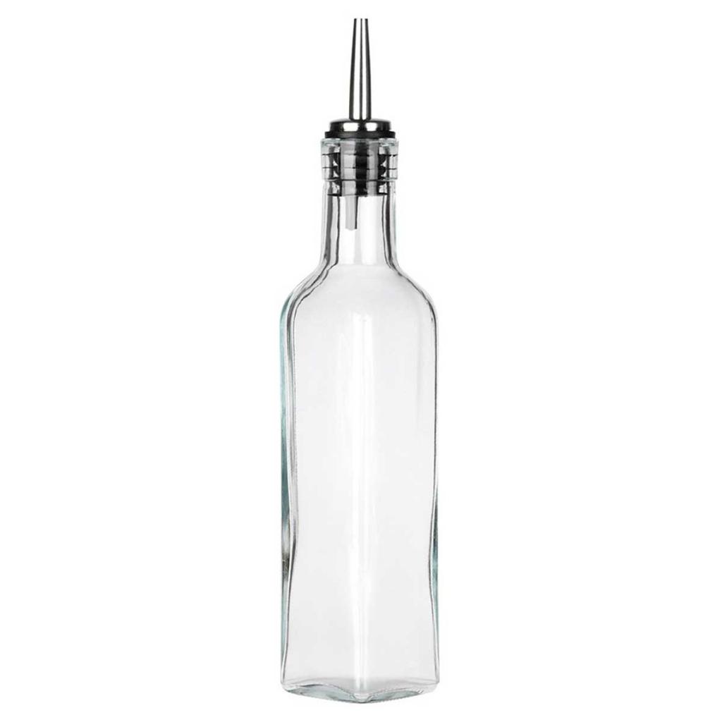 GLASS BOTTLES FOR OIL VINEGAR 2x 250ml IN A STAND 229274