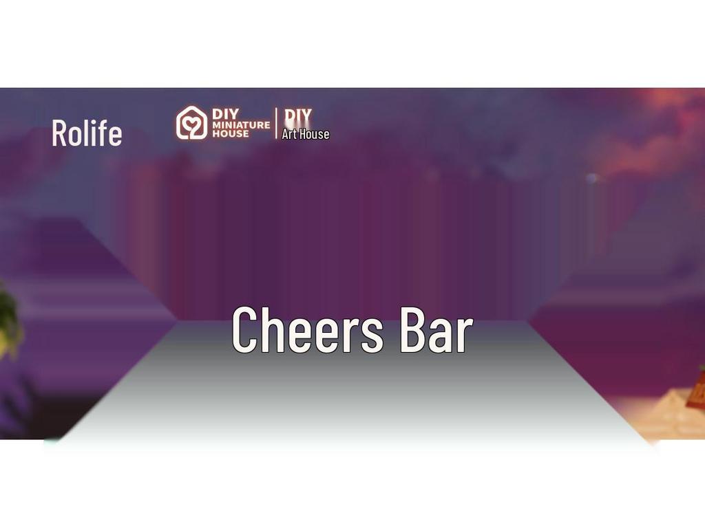 Rolife DIY Cheers Bar Miniature: Assembly Model House Gift for Girls