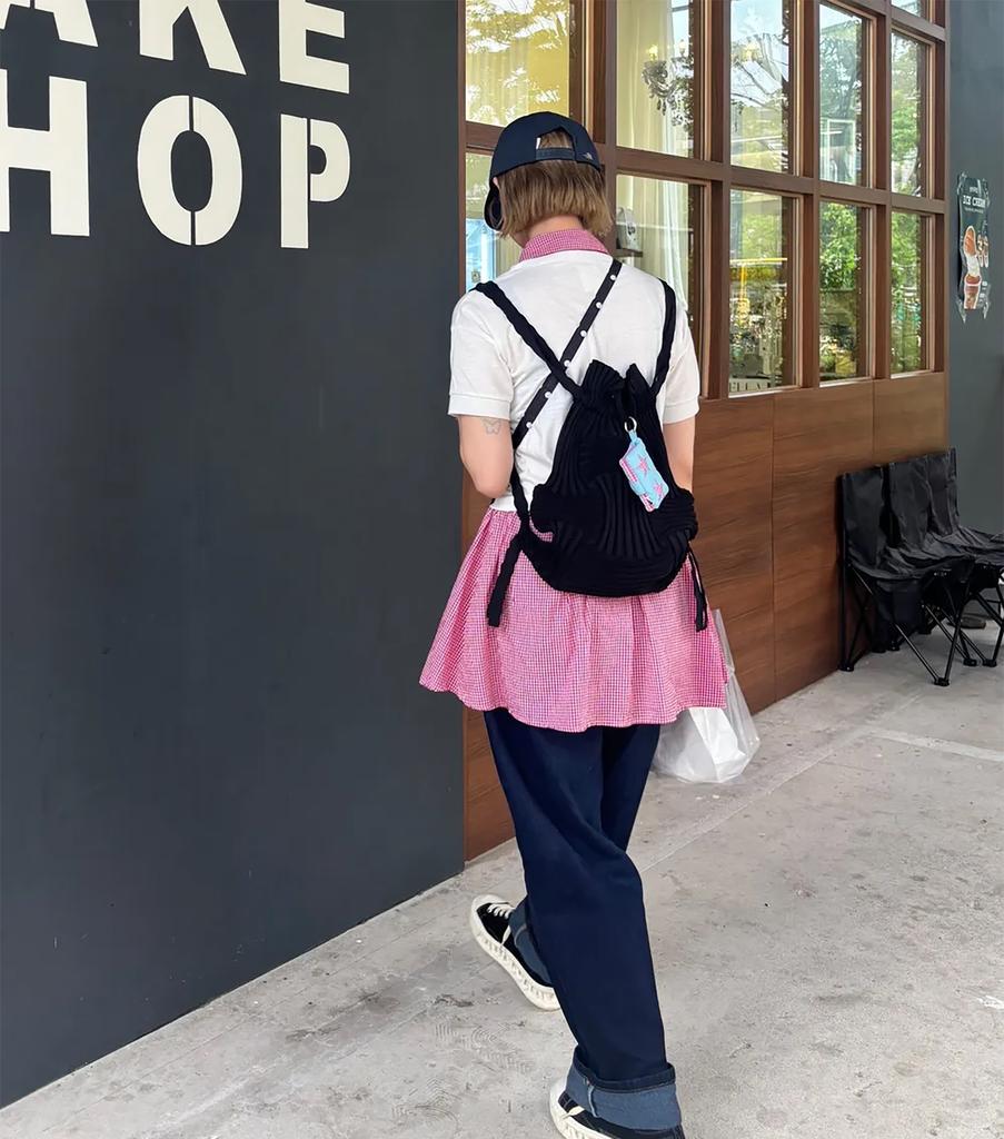 Pleatsmama New Bow Backpack Black