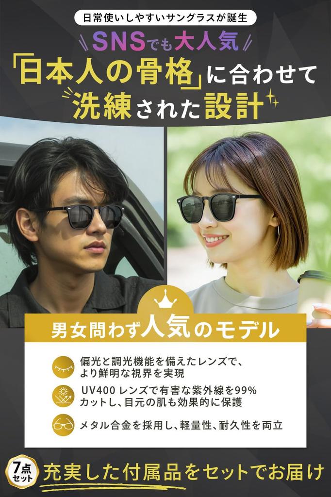 iFala Sunglasses for Men and Women and Latest UV400 Sunglasses for and Leather Storage Instruction Manual Value Set [Polarized Photochromic, Model]