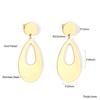Geometric Stud Earrings Round Triangle Fringed Earrings Stainless Steel Plated 18K Gold Earrings