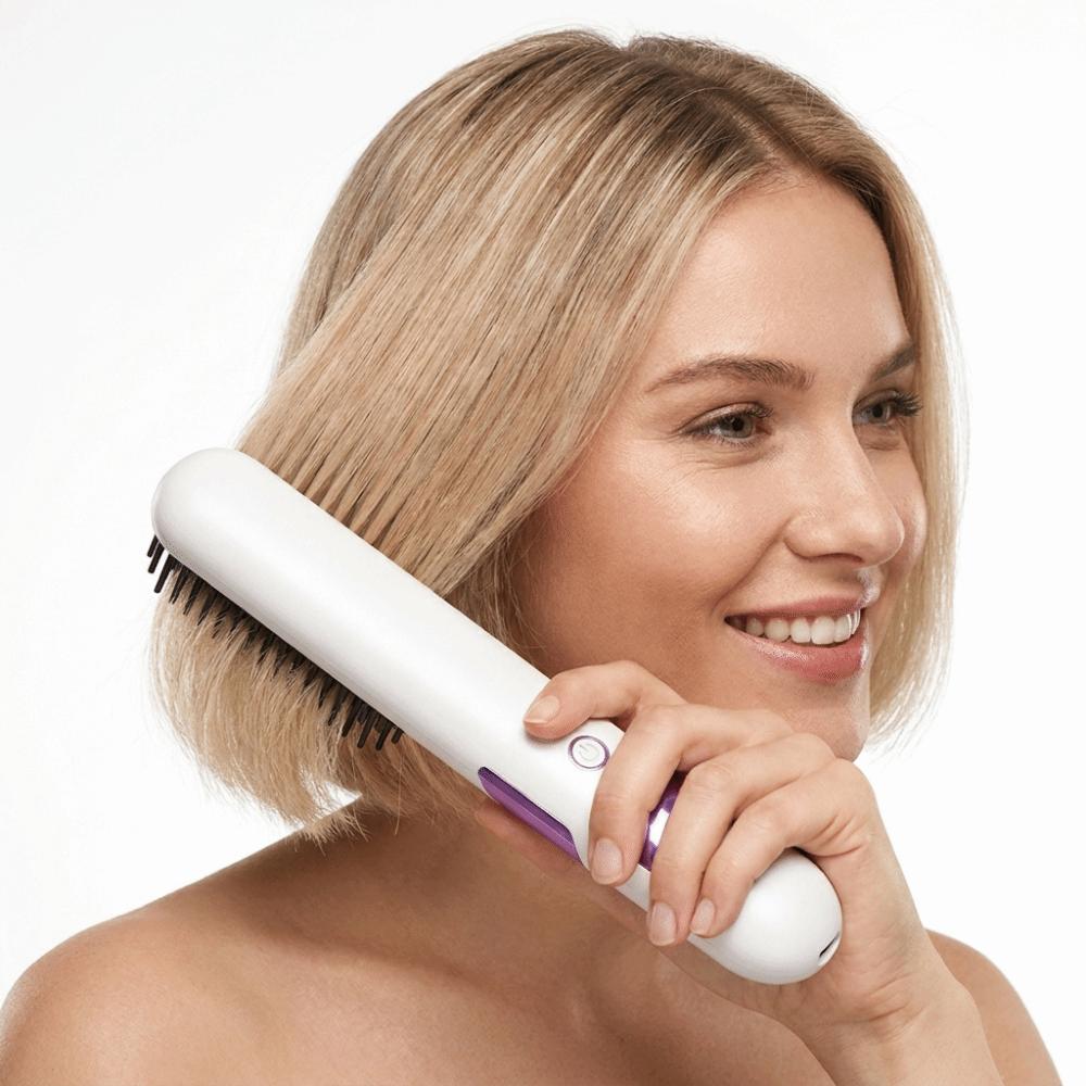 Wireless Hair Straightener Portable Ceramic Heating Comb Hair Styling Brush On The Go