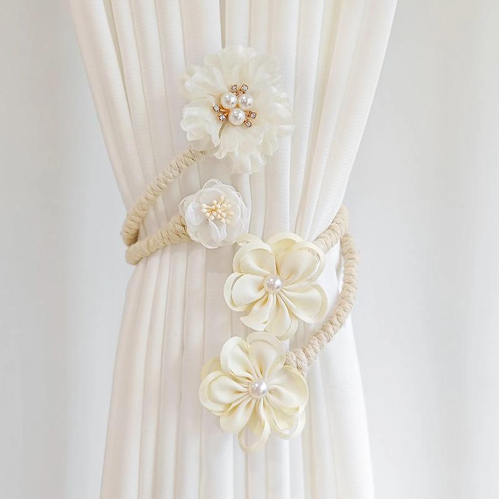 Flower Curtain Tieback Twist Bough Rope Curtain Holder Clips Curtain Tie Back Bedroom Curtain Holder Drapes Holdback Buckle Clip