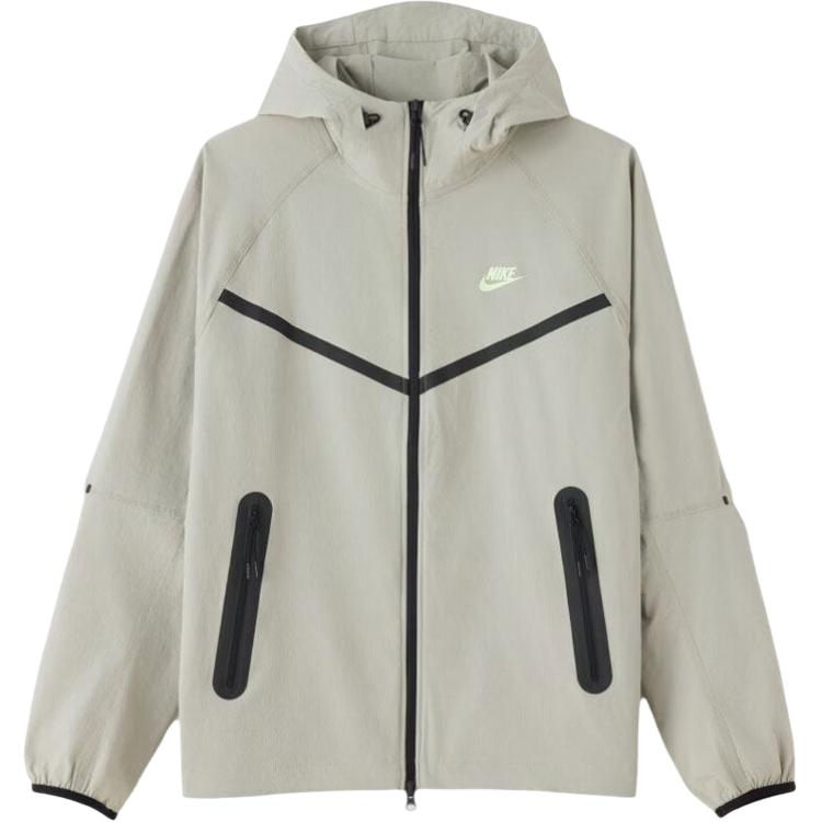 Nike Jackets Men s Light Gray Hooded Non Detachable Moderate 2XL