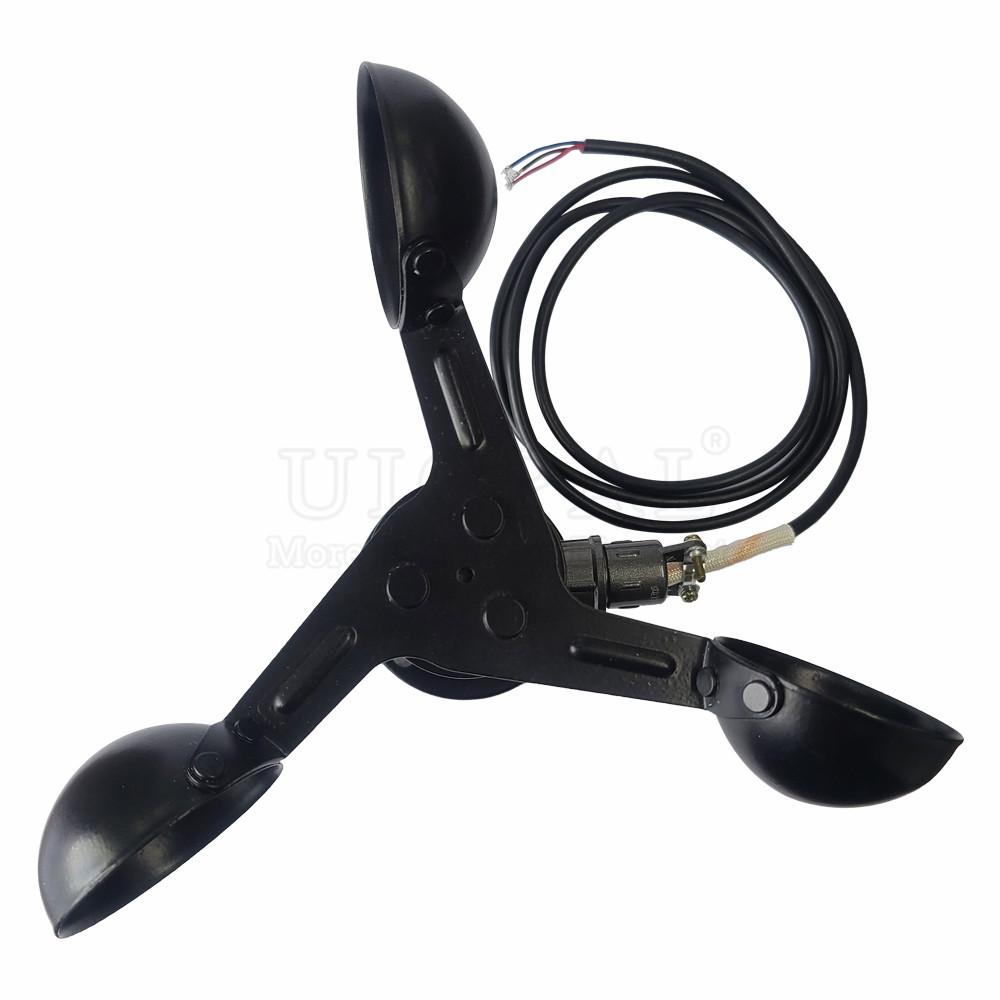 0-30m/s Aluminium Alloy Wind Speed Sensor Weather Station Detector 3 Cup Anemometer Sensors Pulse RS485 Output 4-20mA 0-5V 0-10V