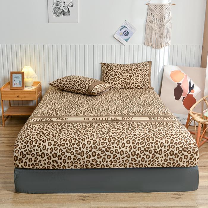 1pc Bed Sheet Single/Double/Queen/King Size Fitted Sheet On Rubber Band Twin Mattress Cover With Elastic(no Pillowcase)
