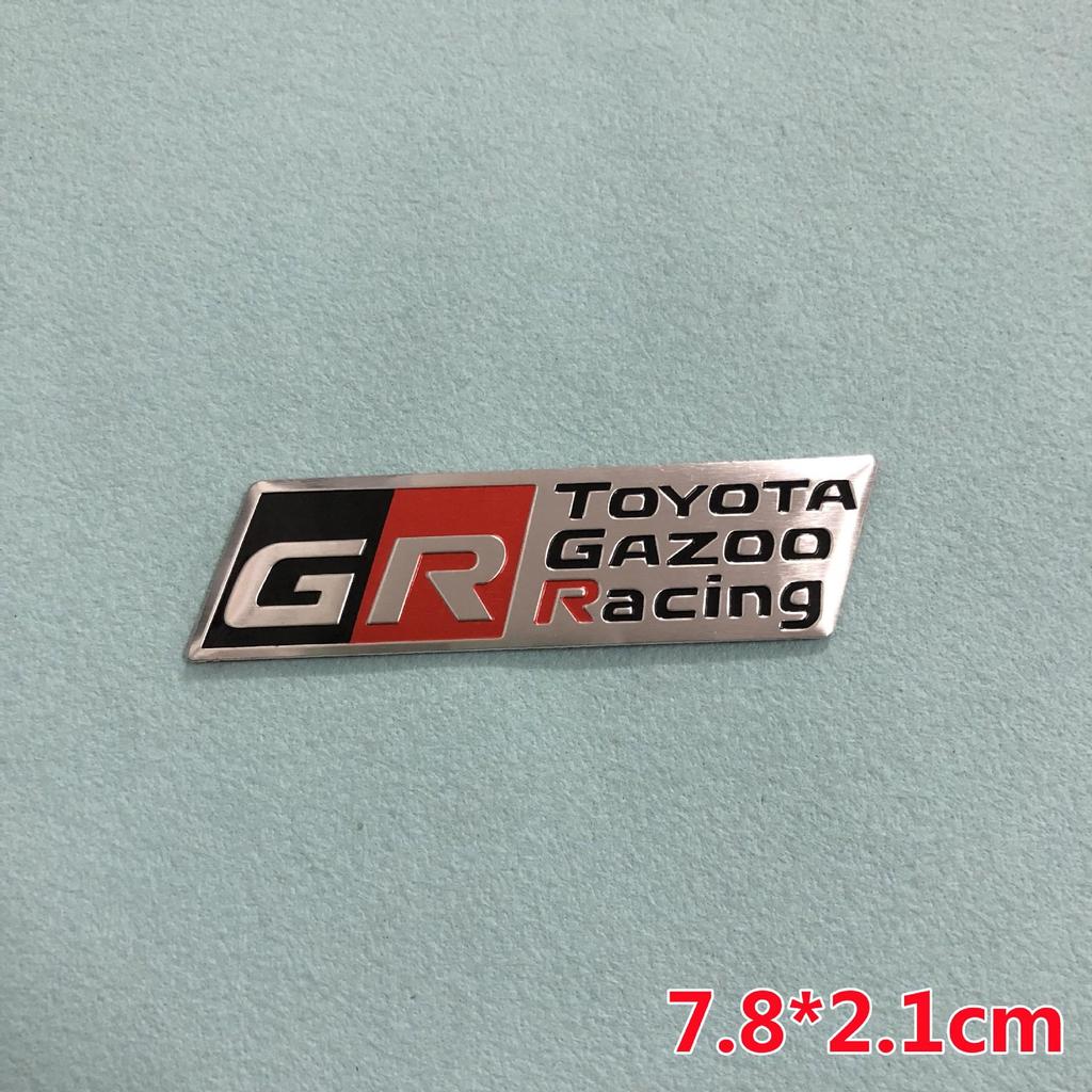 Toyota GAZOO Racing Metallaufkleber-Set: Lenkrad-, Seiten- und Dekorationsaufkleber mit GR-Logo