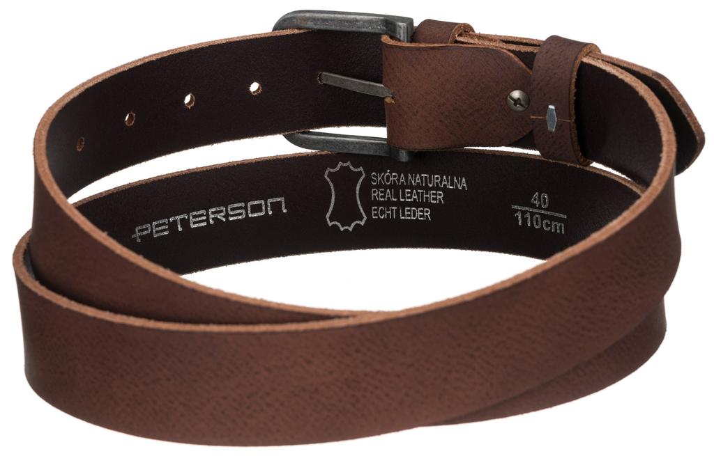 Wide Leather Belt PTN PS-04-90-3491 D.Brown