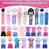 Barwa 10 Sets Doll Clothes Hooded Sports Suit Casual Outfits Tops and Pants Doll Pajamas for 11.5 Inch Girls Dolls