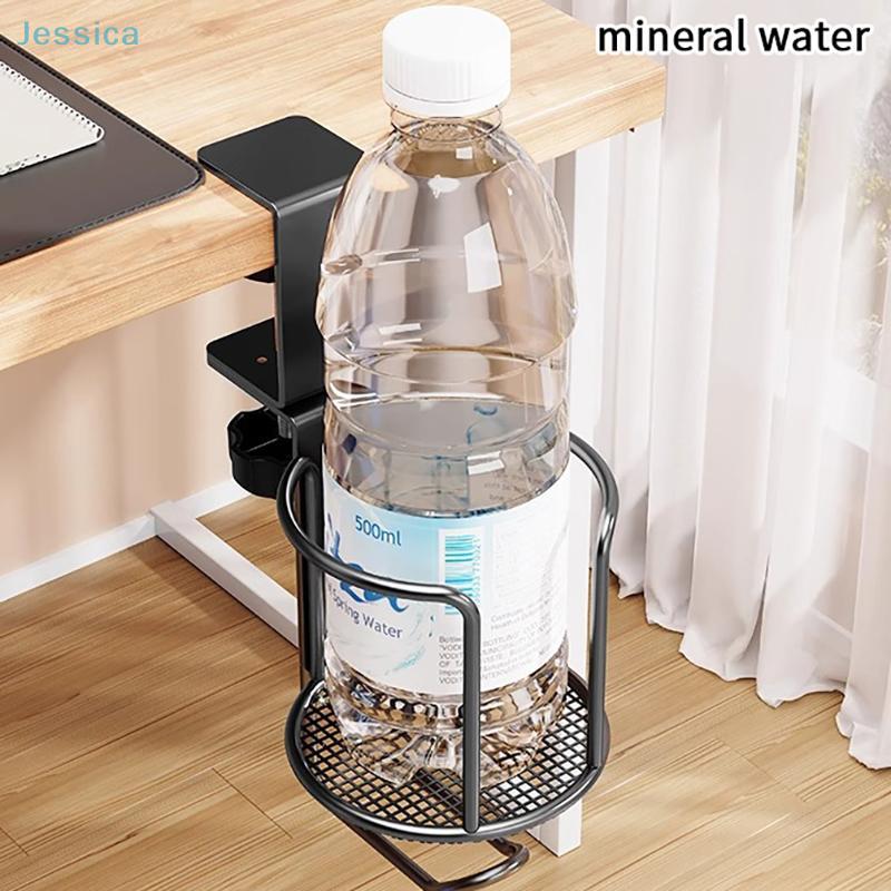 Desktop Cup Holder Adjustable Upgraded Arm Clamp Stand 360 Degree Rotating Table Edge Clamp Anti-Fall Cup Holder