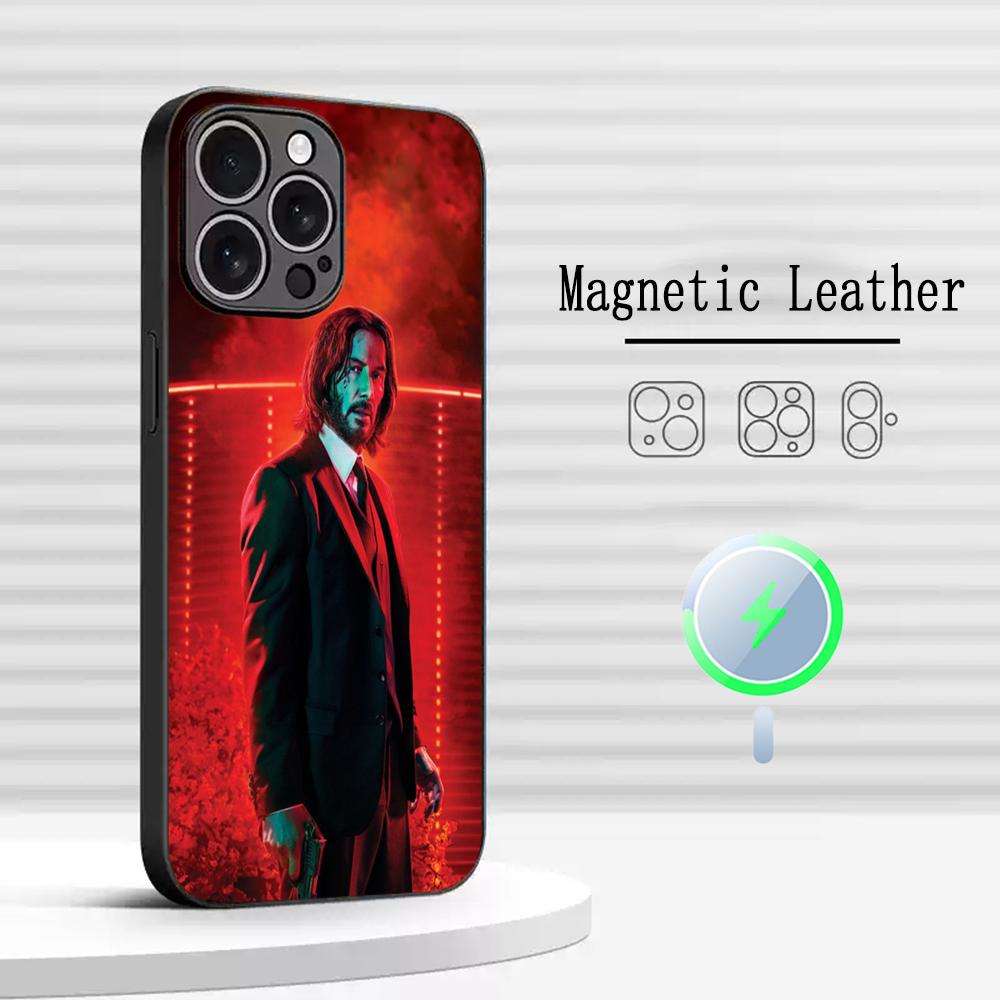

Handsome Neon John cool man Phone Case For iPhone 17 16 15 14 13 12 Plus Pro Max High-end Luxury Magsafe Sheepskin iPhone 13 mini