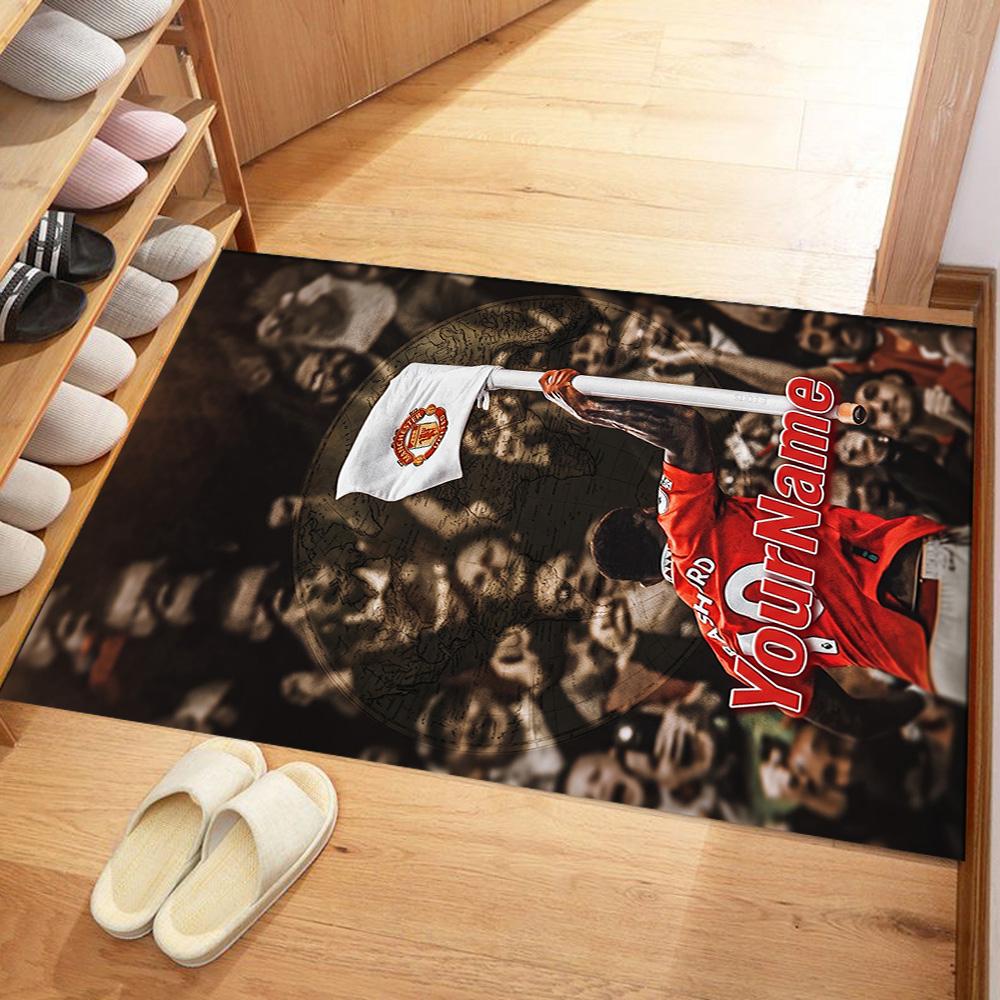 Manchester Customize Your Name Area Rug Design for Kitchen Hallway Foyer Dining Room Antislip Carpet Anime Office Decor Wedding Party Gift