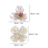 4PCS Button Covers Pearl Flower Petal Cufflinks for Shirt Cuff Men Women Clothing Sewing Crafts