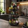360° Rotating Spice Rack 3 Tiers Adjustable Kitchen Organizer