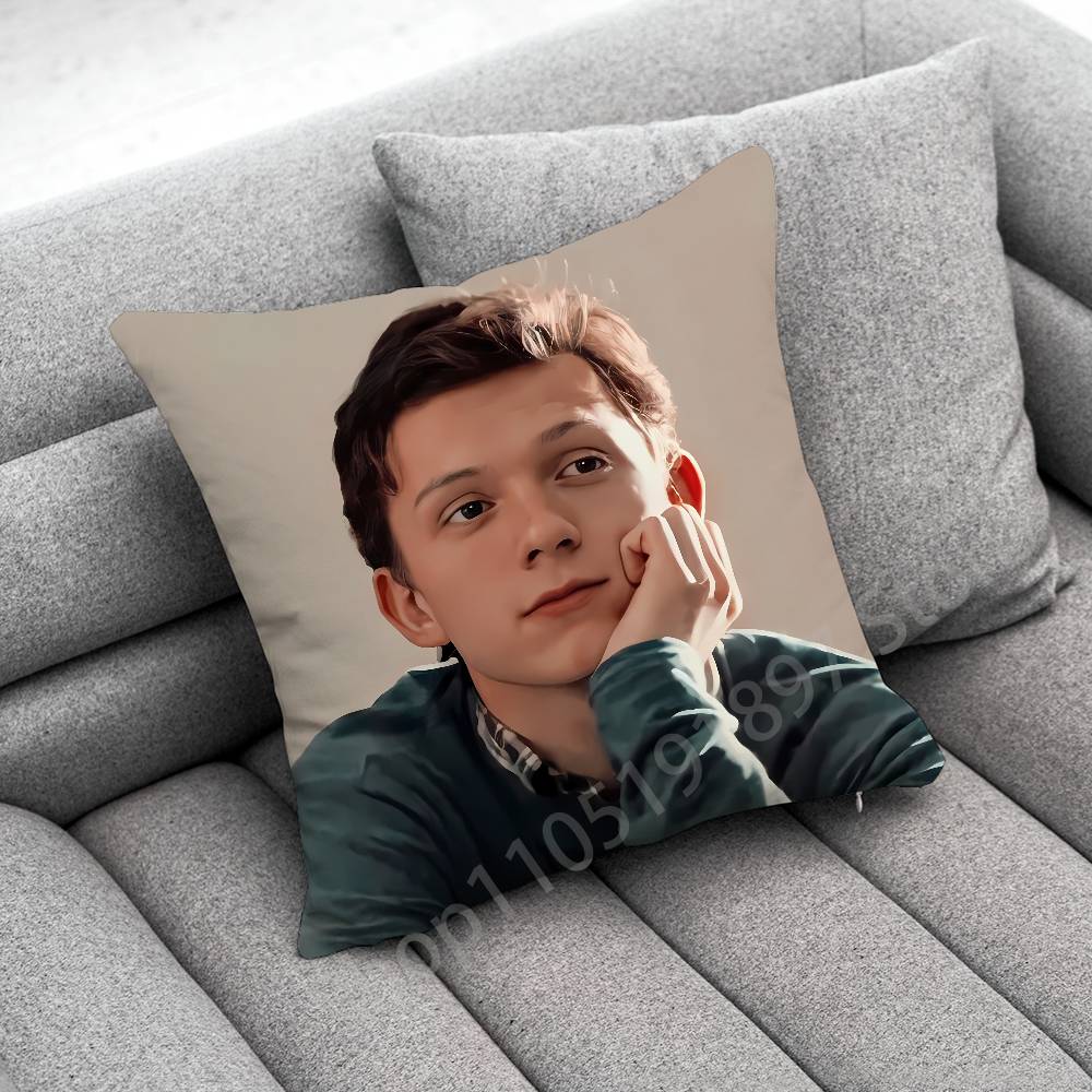 English Actor T-Tom Holland Throw Pillow Case For 30Cm 40Cm 45*45Cm 50Cm 55Cm Square Sofa Pillowcase Shell