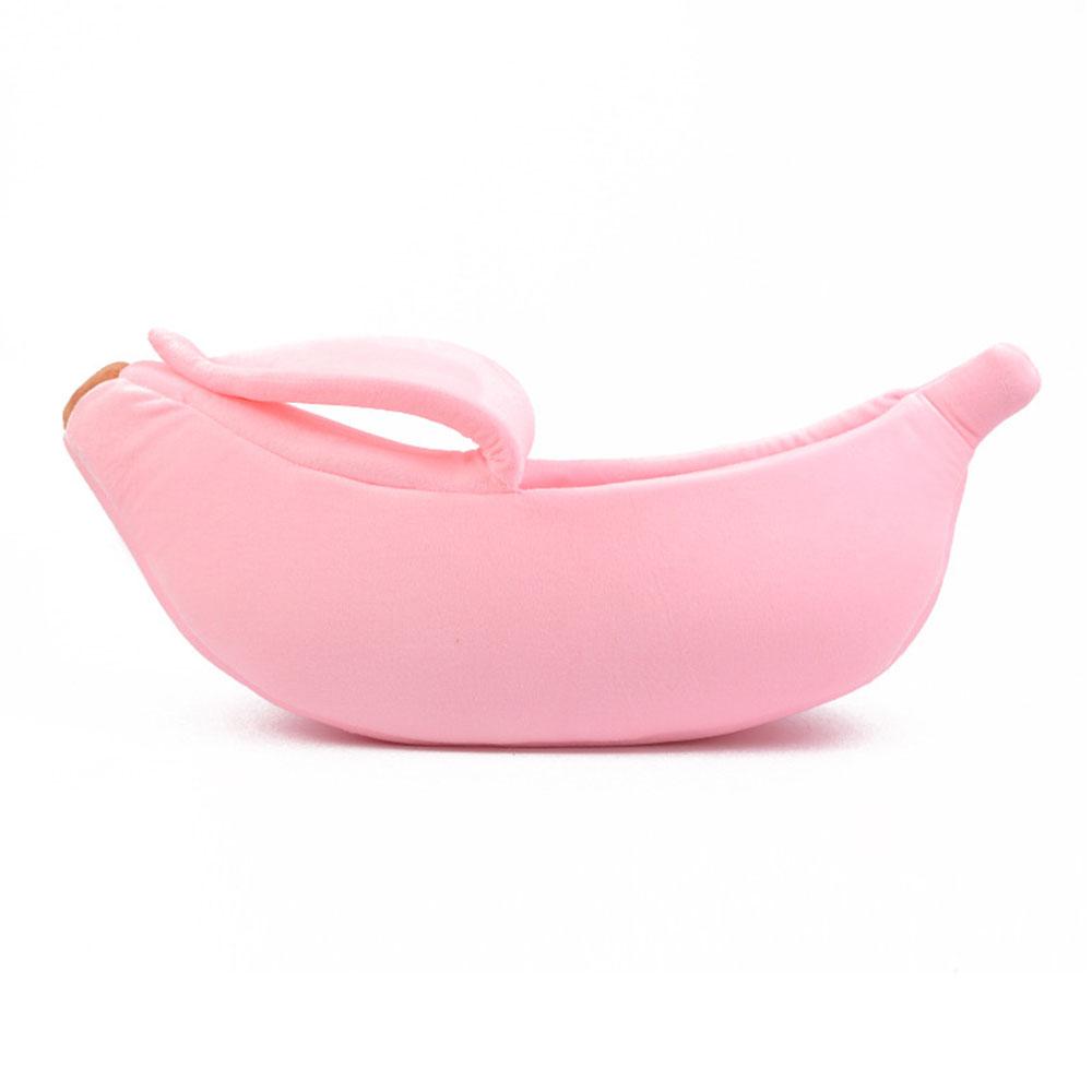 

Кровати-пещеры для кошек в форме банана для домашних кошек, рождественские кровати для кошек, котят, моющиеся теплые домики для кошек, палатка для кроликов, кровать для щенков и маленьких собак S розовый