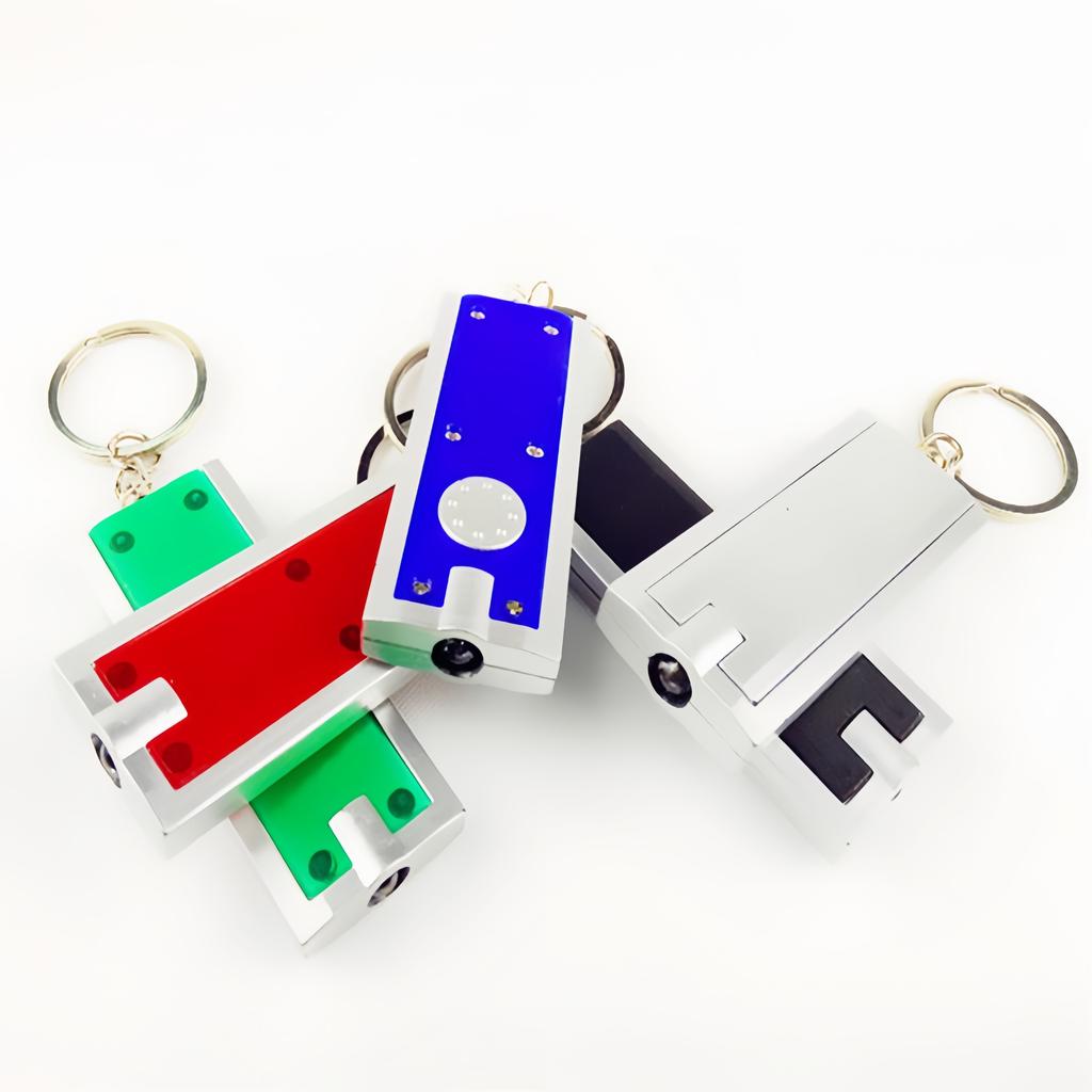 Square Keychain Flashlight Creative Puzzle Game LED Keychain Light Mini Flashlight Pocket Keychain for Keys Backpack Gift