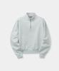 Kueo Semi-Overfit Half Zip-Up Sweatshirt (Melange Grey)