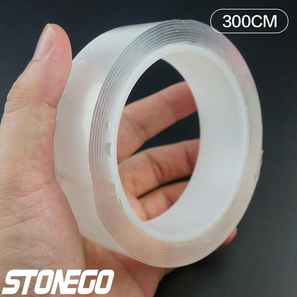 Clear Double-Sided Adhesive Tape Washable Reusable Strong No Residue Home Office Kitchen Decor Anti Slip